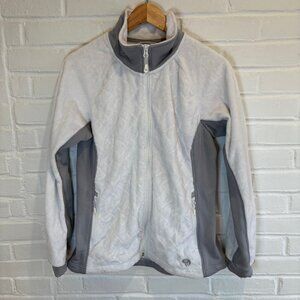 Mountain Hardwear Pyxis Jacket Fleece Zip Full Zip Pockets White Women's Large